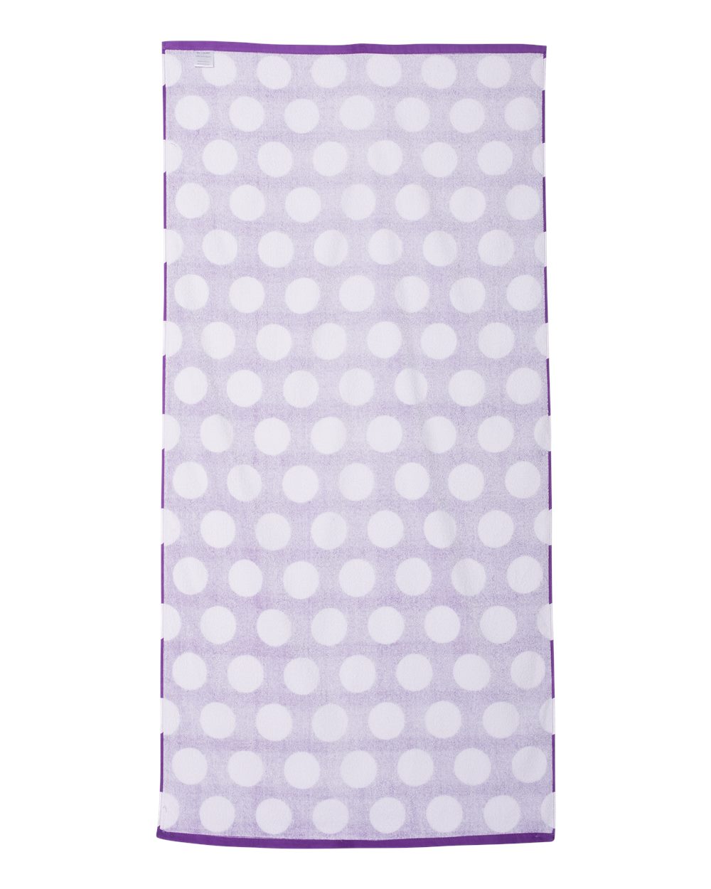 Rear View of Purple Polka Dot Velour Beach Towel - C3060P
