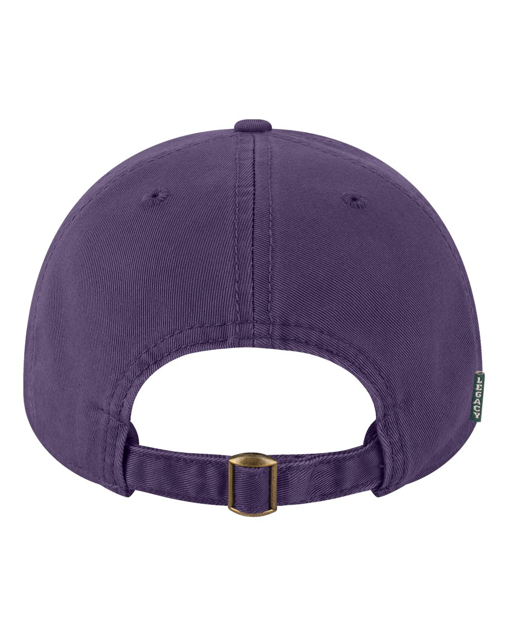 Rear View of Purple Relaxed Twill Dad Hat - EZA