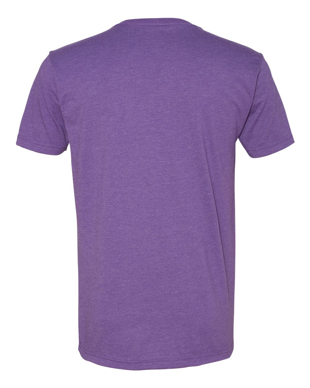 Rear View of Purple Rush CVC V-Neck T-Shirt - 6240