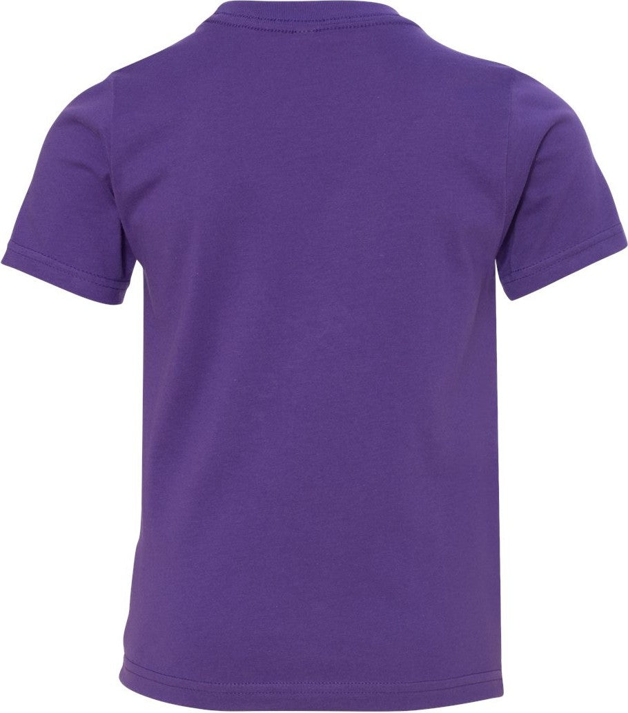 Rear View of Purple Rush Youth Cotton T-Shirt - 3310