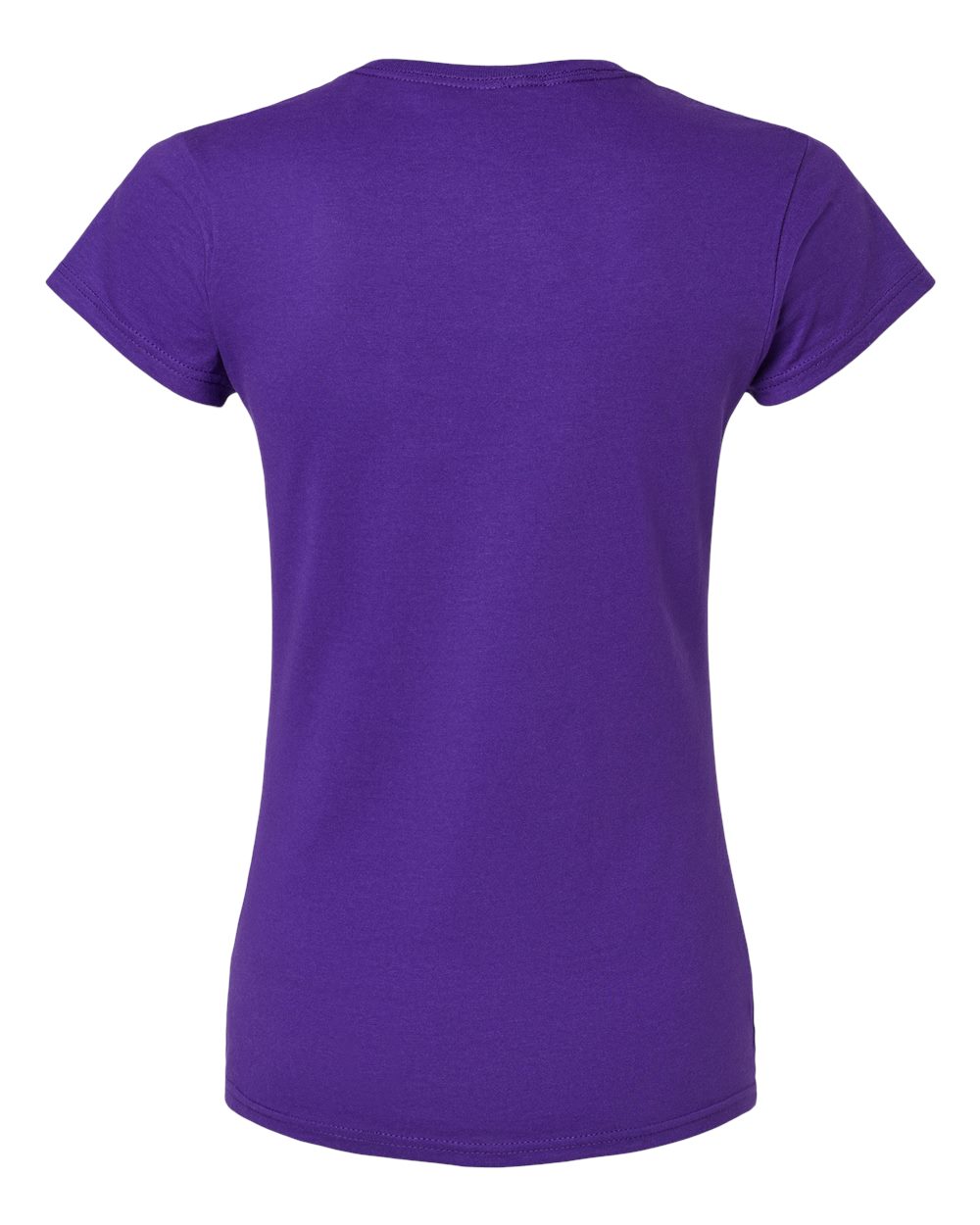 Rear View of Purple Softstyle® Women’s T-Shirt - 64000L