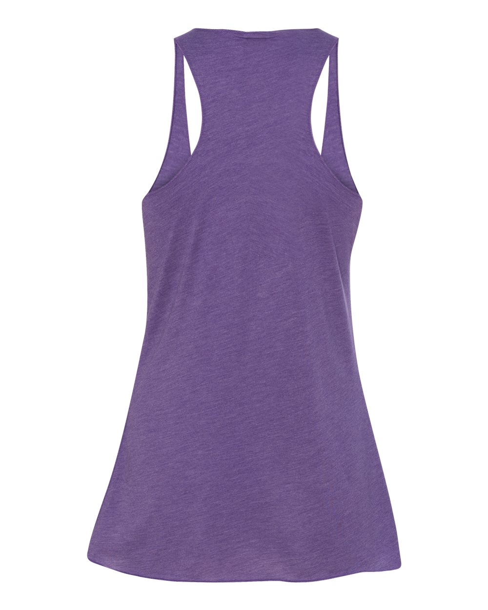 Rear View of Purple Triblend Women's Triblend Racerback Tank - 8430