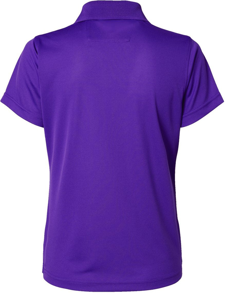 Front View of Purple Women's Saratoga Performance Mini Mesh Polo - 104