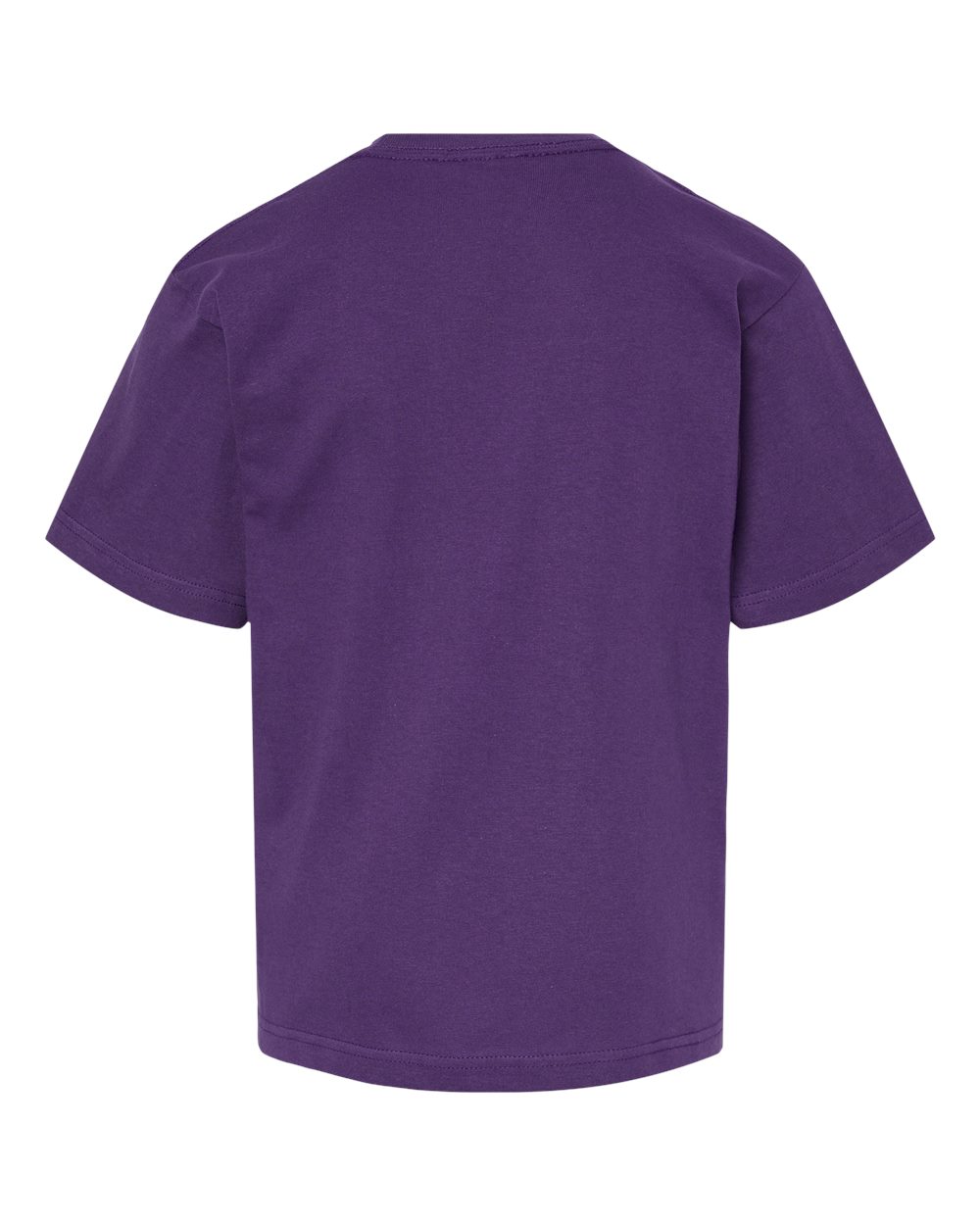Rear View of Purple Youth Gold Soft Touch T-Shirt - 4850