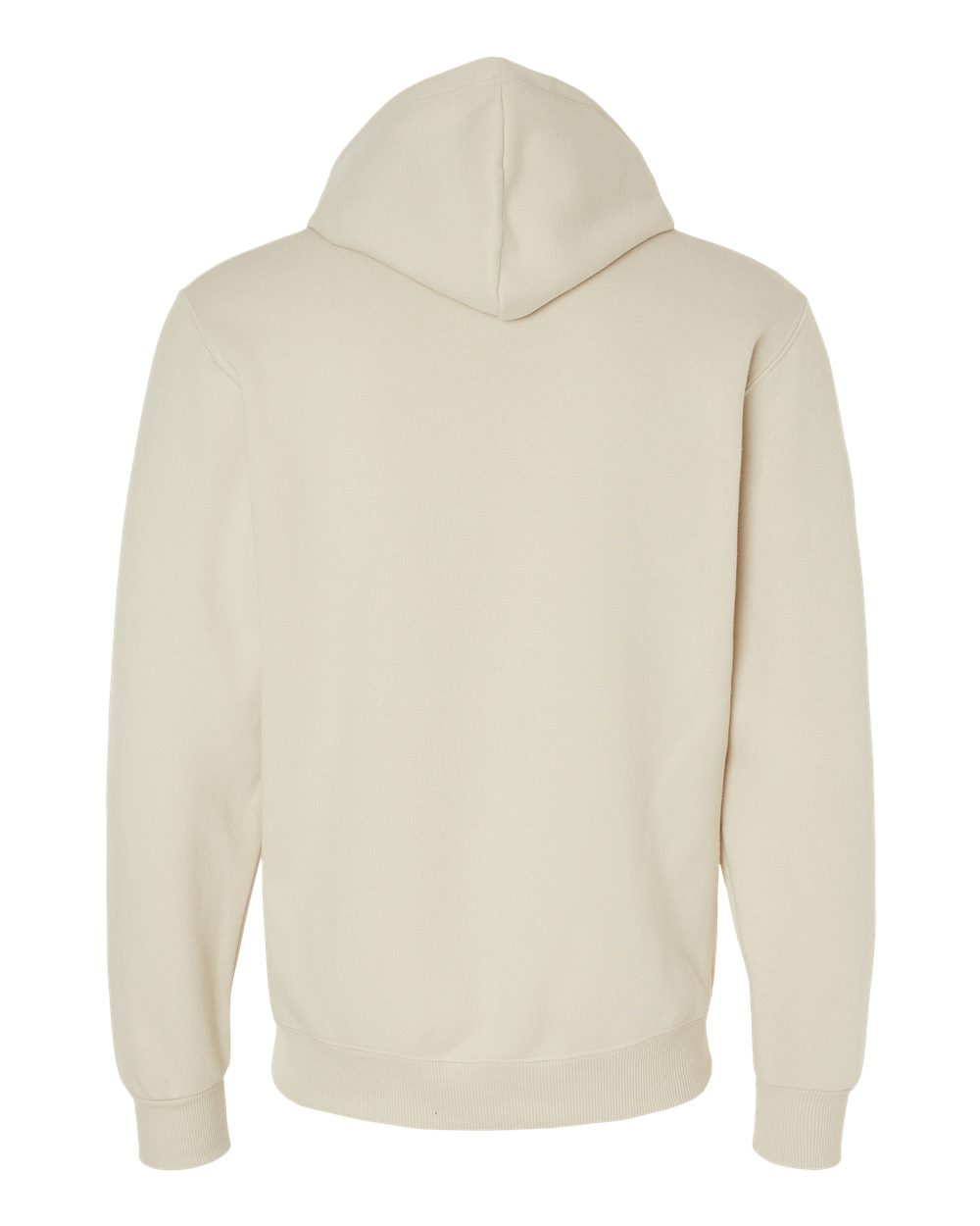 Rear View of Putty Eco™ Premium Blend Ring-Spun Hooded Sweatshirt - 700MR