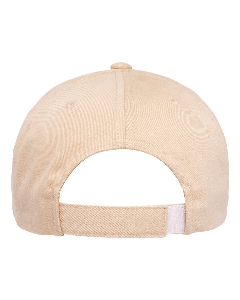 Rear View of Putty Structured Brushed Twill Cap - 6363V