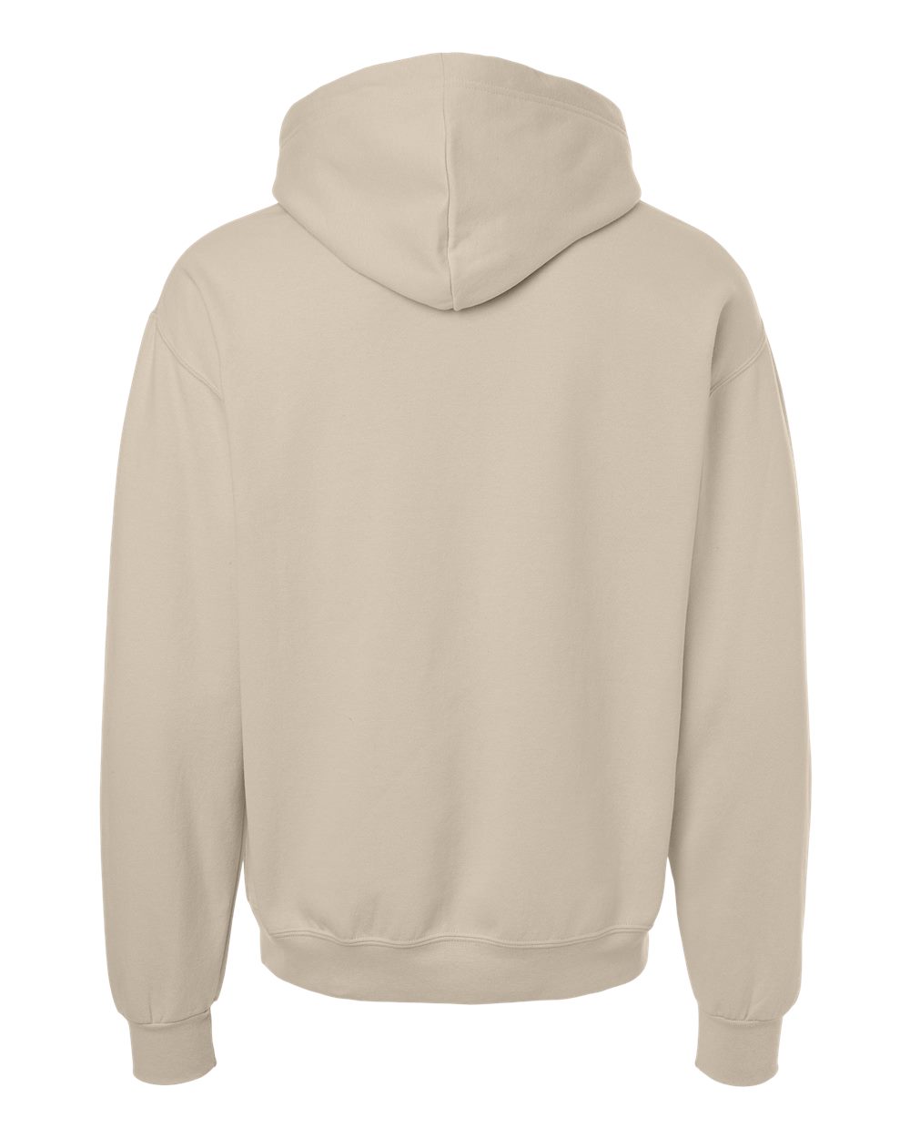 Rear View of Putty Ultimate CVC Hooded Sweatshirt - IC49MR