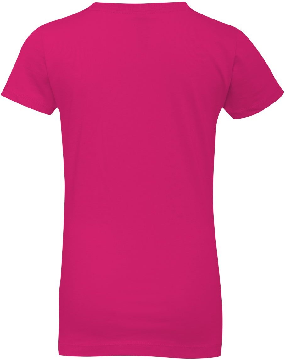 Rear View of Raspberry Girls’ Cotton Princess T-Shirt - 3710