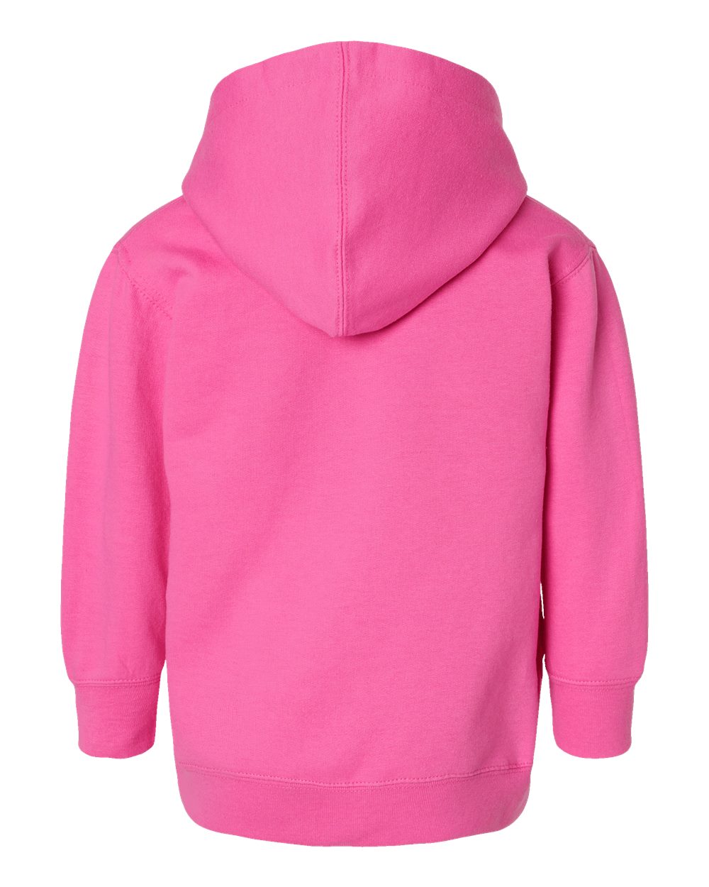 Rear View of Raspberry Toddler Pullover Fleece Hoodie - 3326