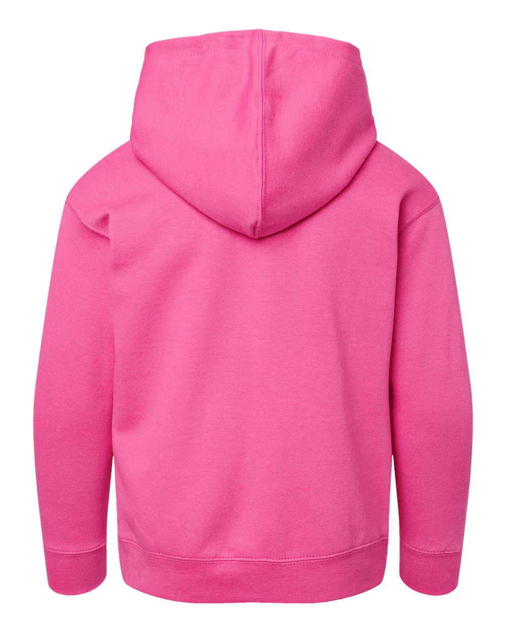 Rear View of Raspberry Youth Fleece Hoodie - 2296