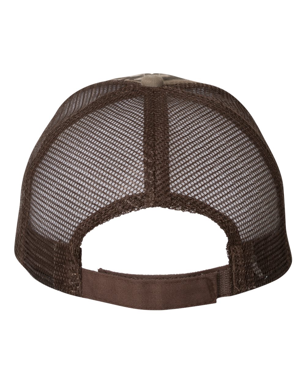 Rear View of Realtree AP/ Brown Licensed Camo Mesh Back Cap - LC5M