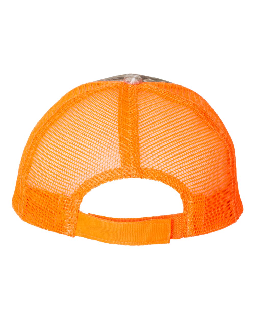 Rear View of Realtree AP/ Neon Orange Licensed Camo Mesh Back Cap - LC5M