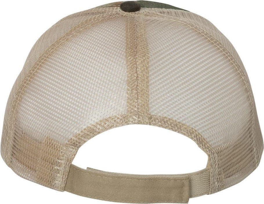 Rear View of Realtree AP/ Tan Licensed Camo Mesh Back Cap - LC5M