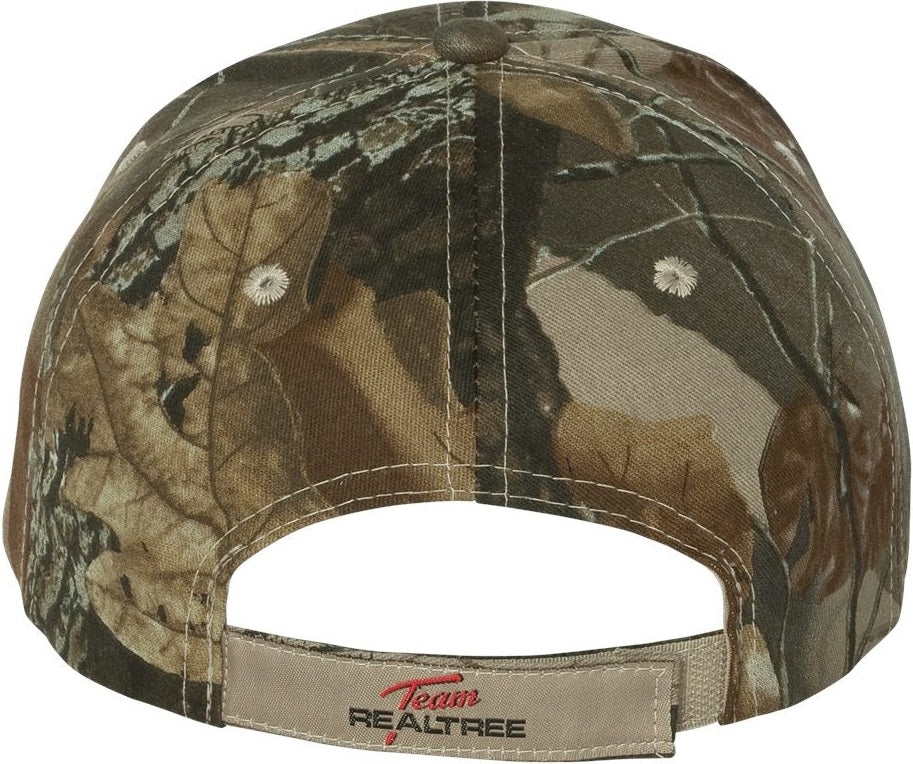 Rear View of Realtree Hardwood HD Licensed Camo Hook-and-Loop Cap - LC15V