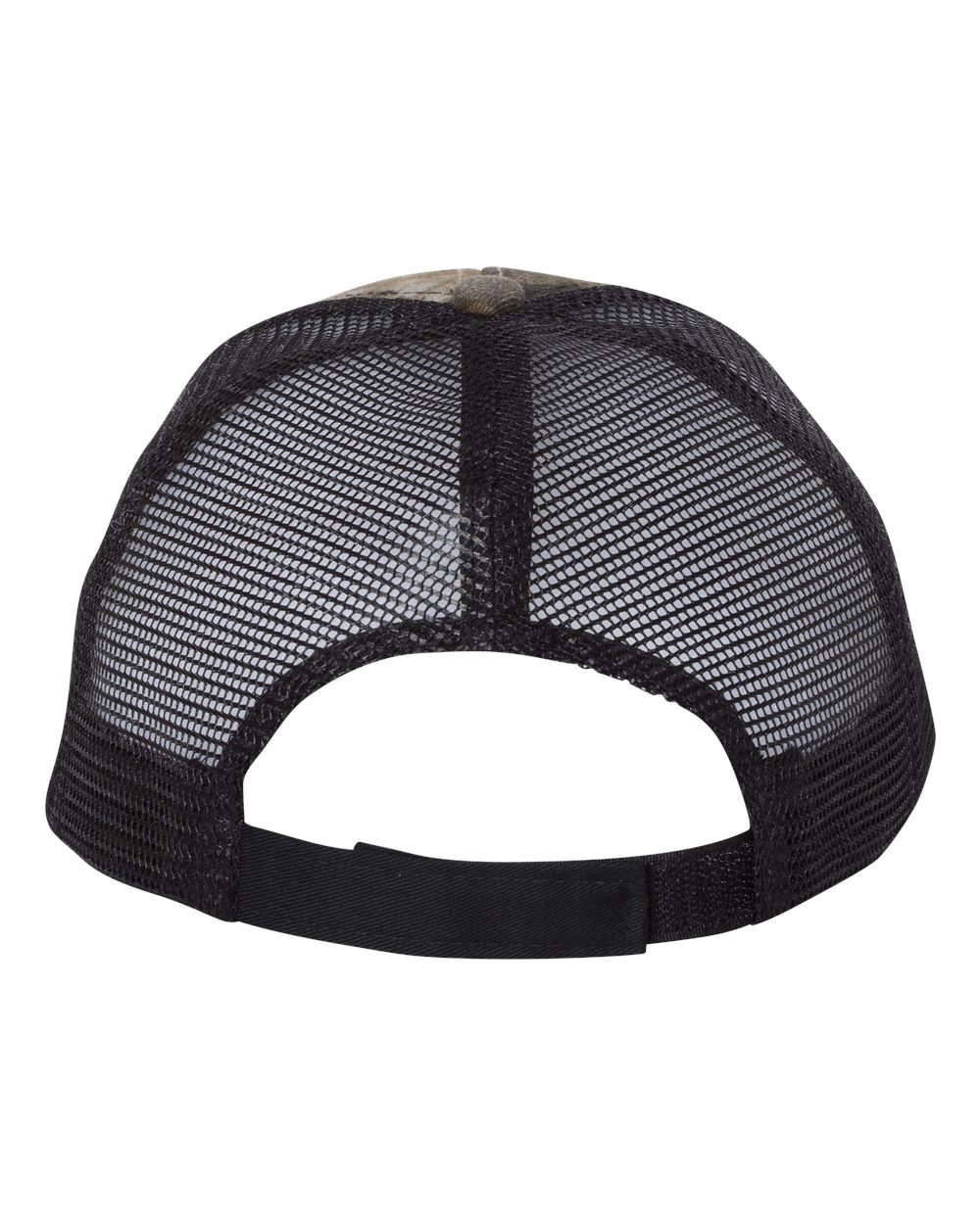 Rear View of Realtree Hardwoods/ Black Licensed Camo Mesh Back Cap - LC5M