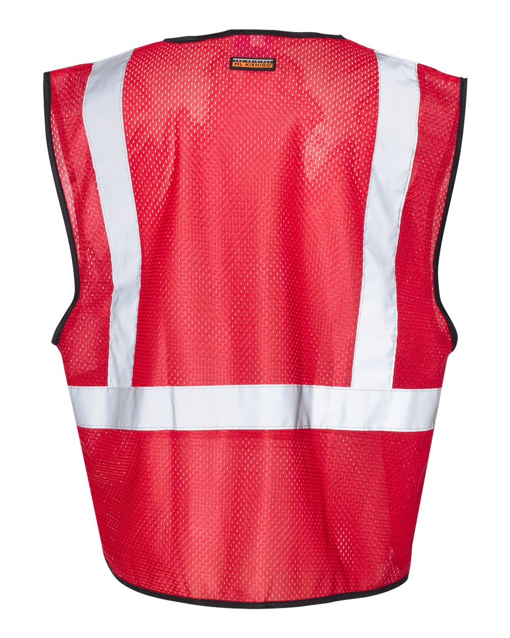 Rear View of Red - B122 EV Series® Enhanced Visibility Non-ANSI Vest - B120-131