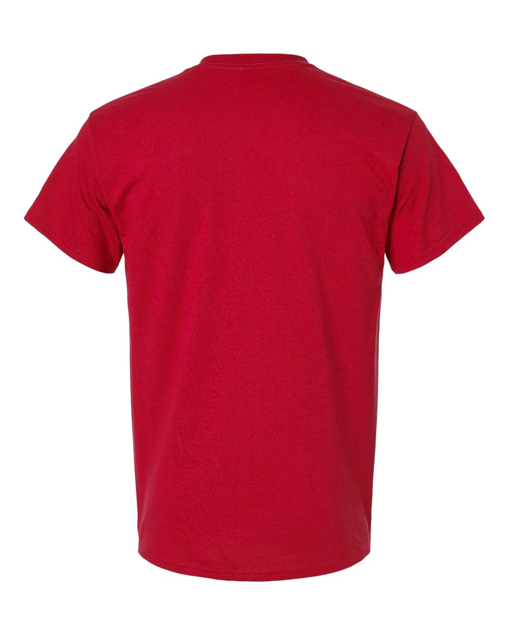 Rear View of Red DryBlend® Pocket T-Shirt - 8300