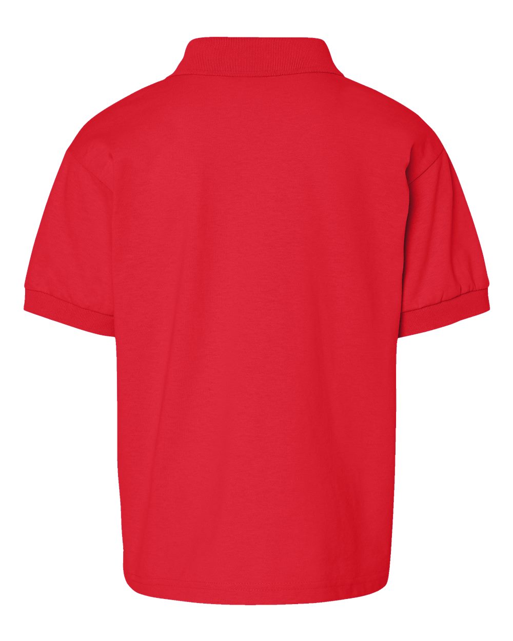 Rear View of Red DryBlend® Youth Jersey Polo - 8800B
