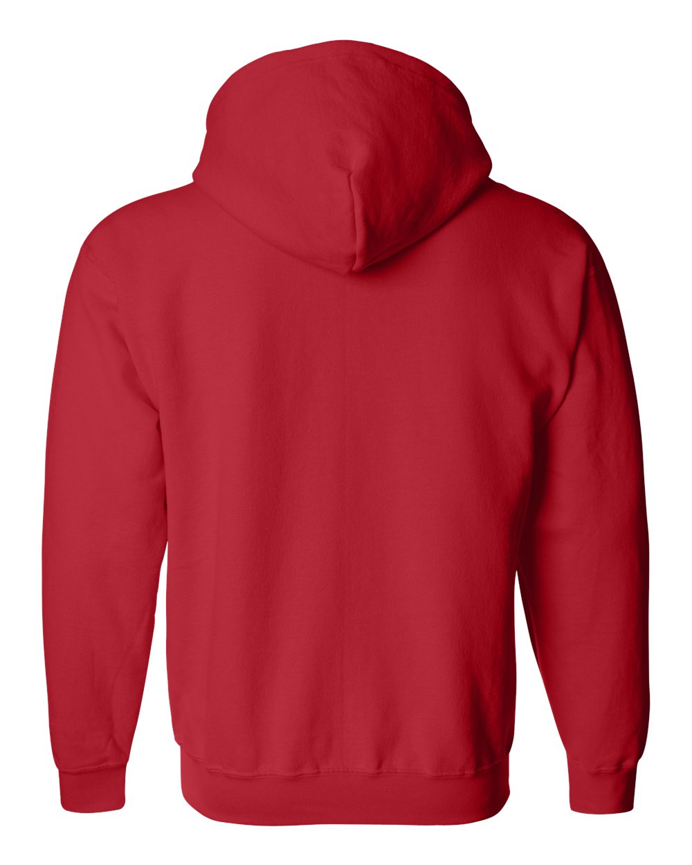 Rear View of Red Heavy Blend™ Full-Zip Hooded Sweatshirt - 18600