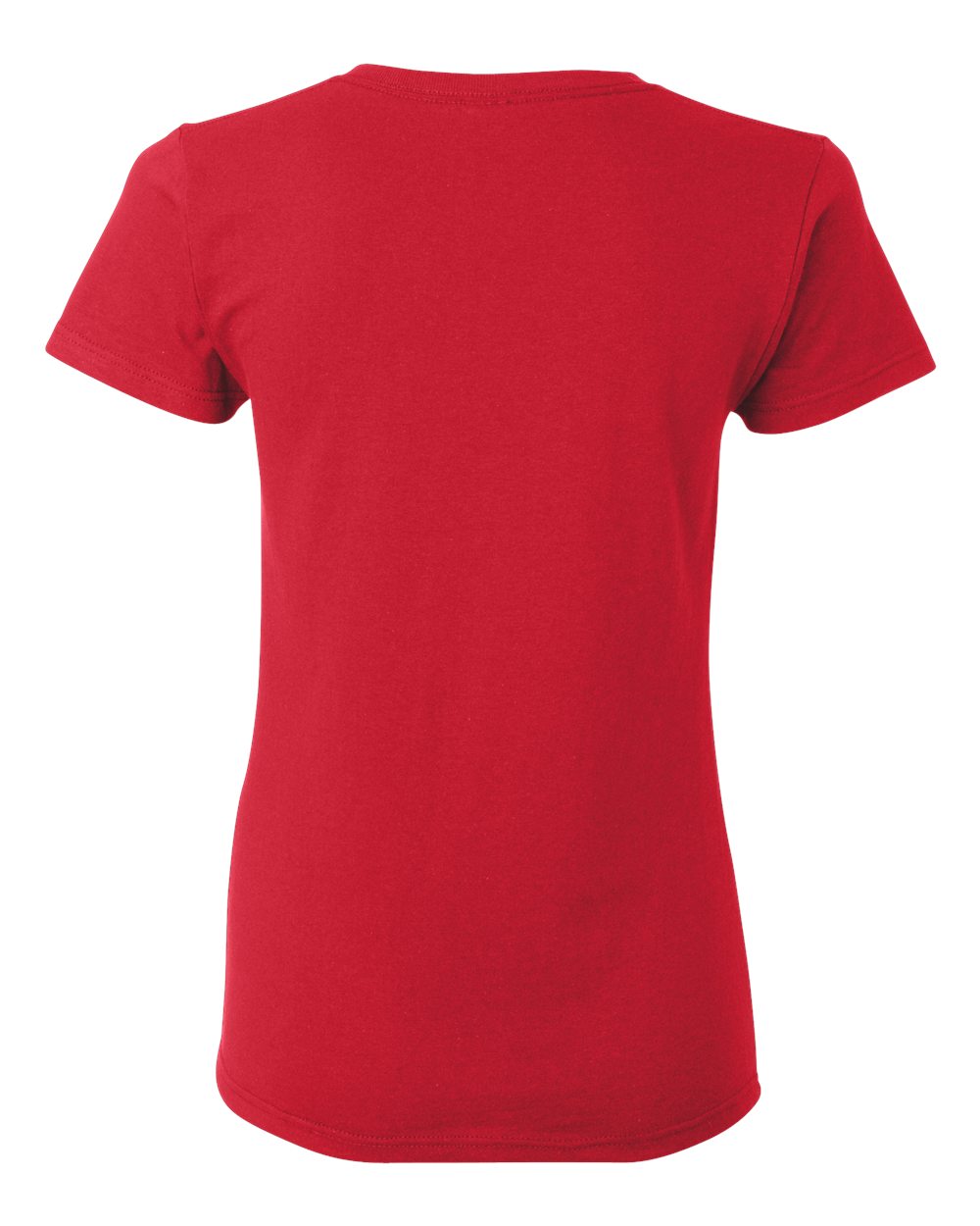 Rear View of Red Heavy Cotton™ Women’s T-Shirt - 5000L