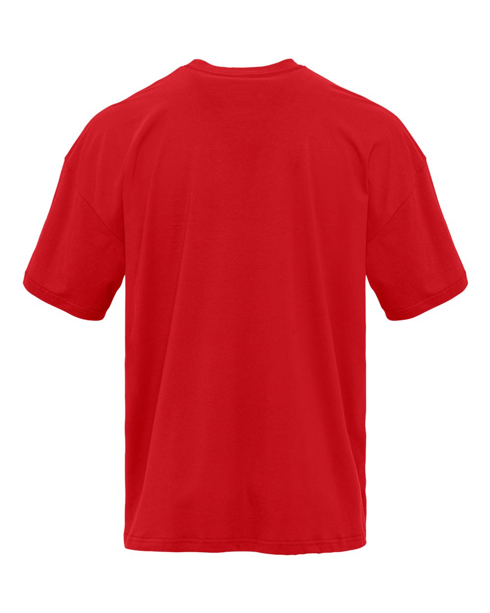 Rear View of Red Heavyweight T-Shirt - 7200