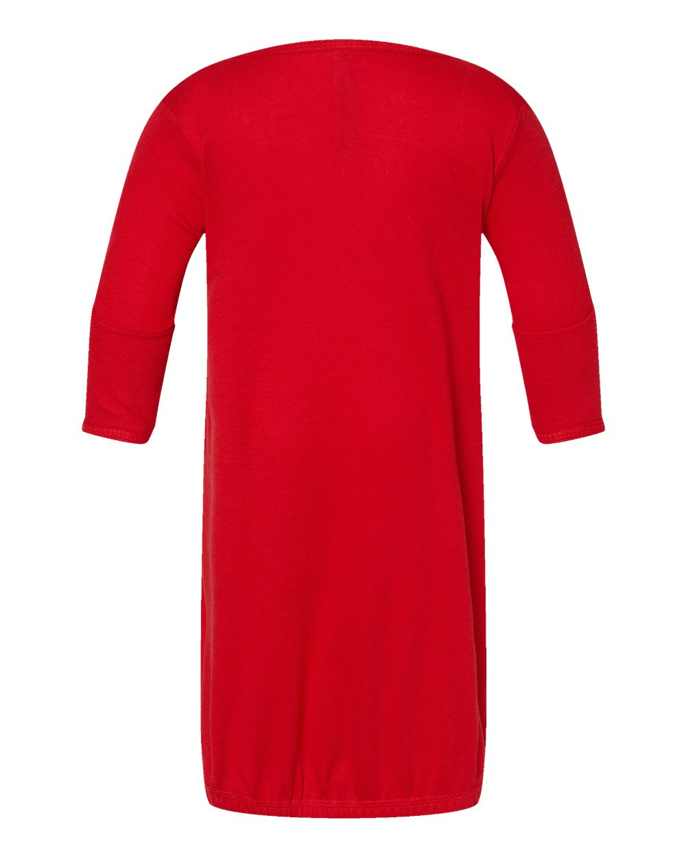 Rear View of Red Infant Baby Rib Layette - 4406