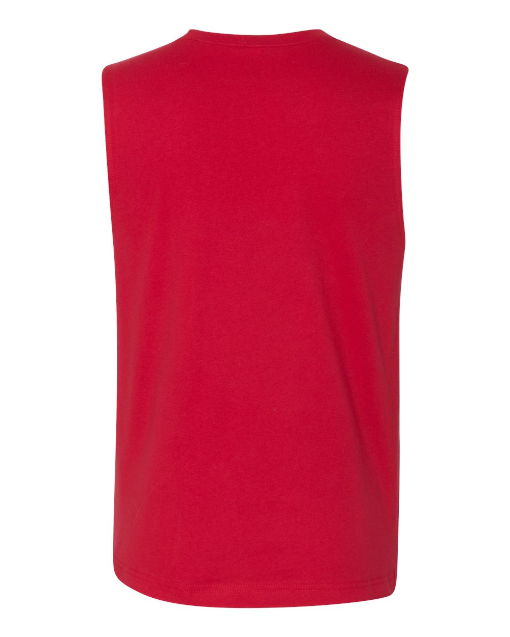 Rear View of Red Jersey Muscle Tank - 3483