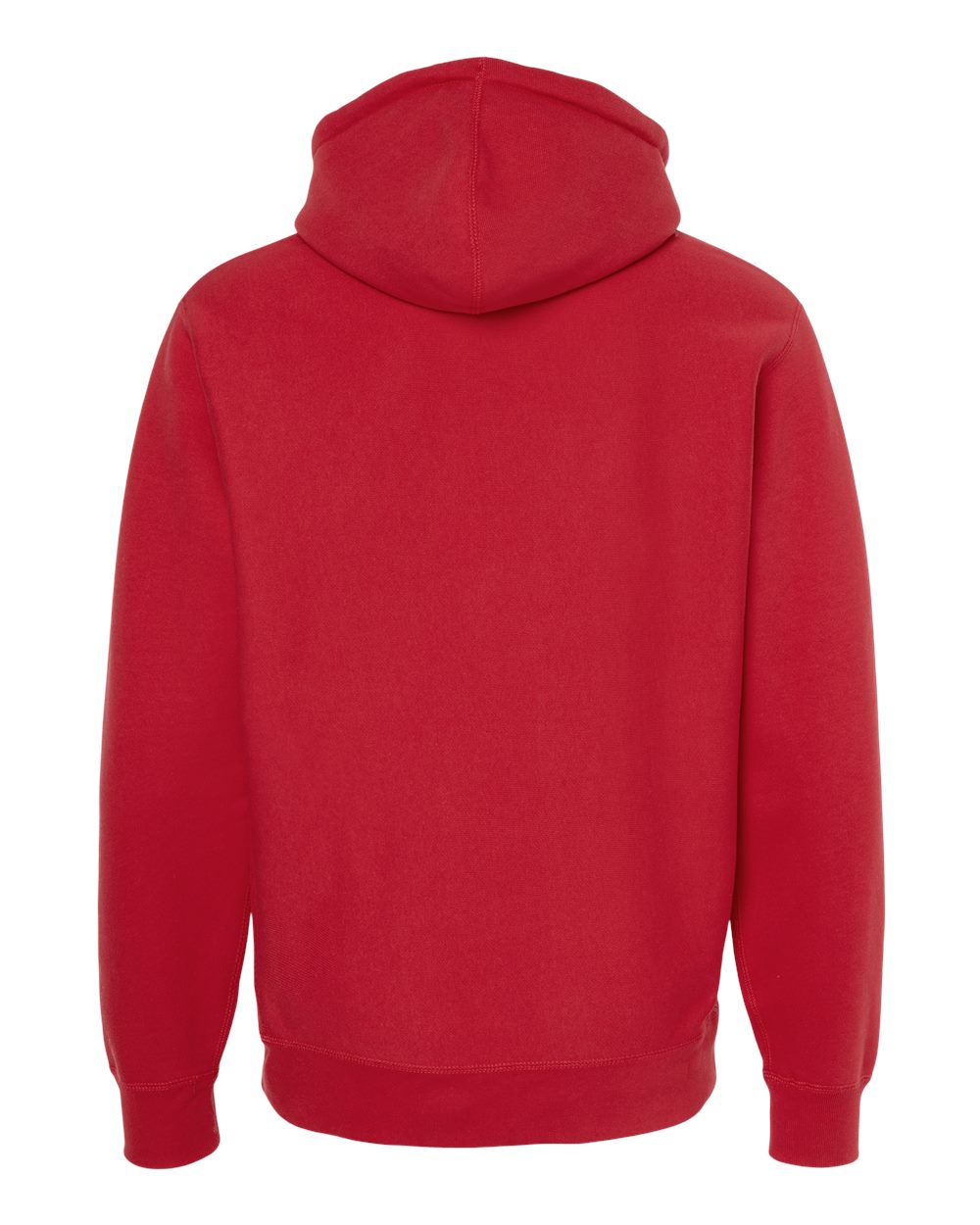 Rear View of Red Legend - Premium Heavyweight Cross-Grain Hooded Sweatshirt - IND5000P
