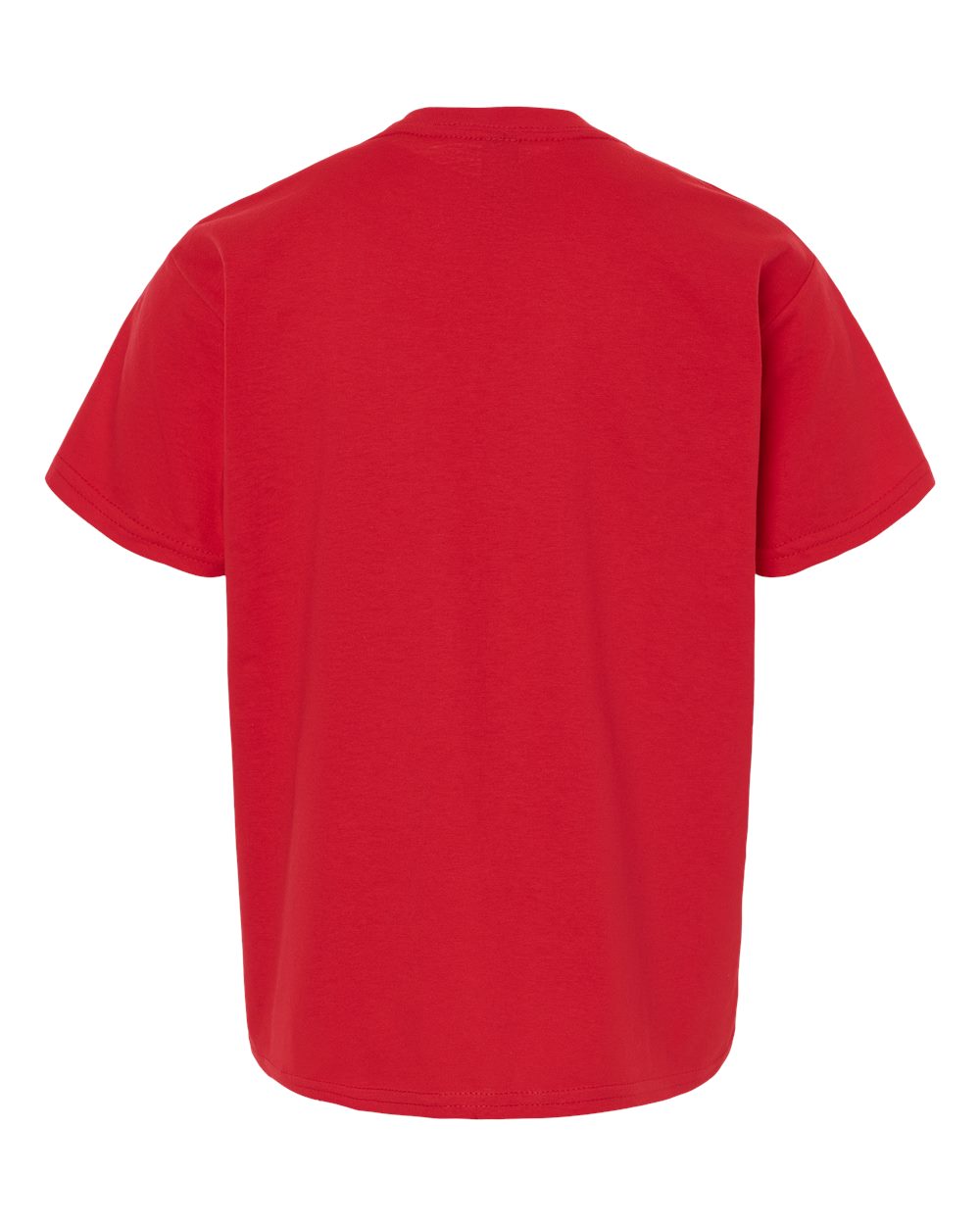 Rear View of Red Light Cotton Youth T-Shirt - 3000B