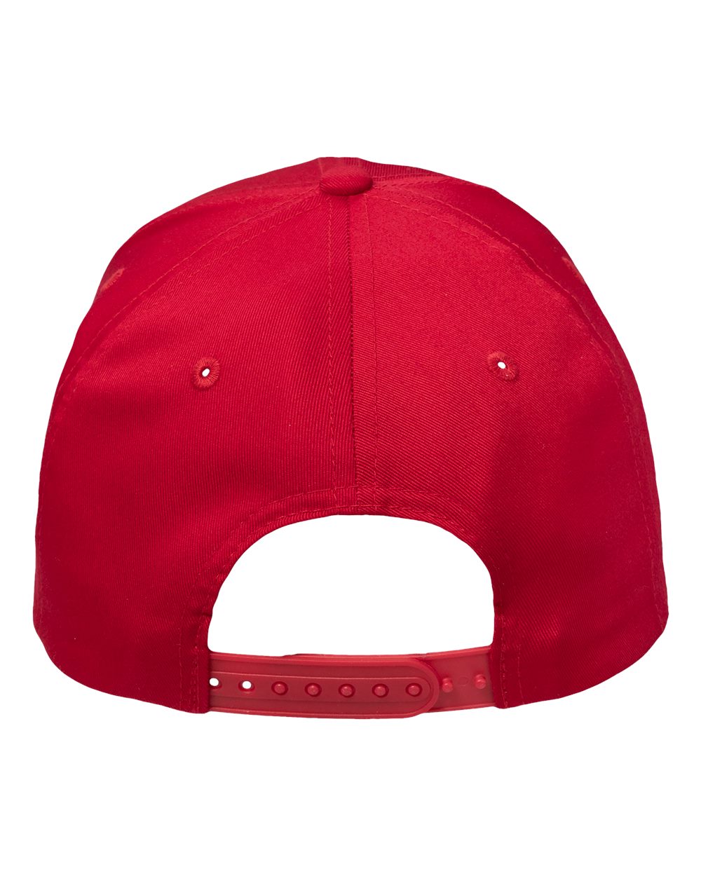 Rear View of Red Lightweight Twill Cap - VC100