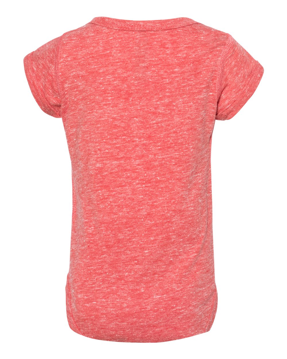 Rear View of Red Melange Infant Harborside Mélange Bodysuit - 4491