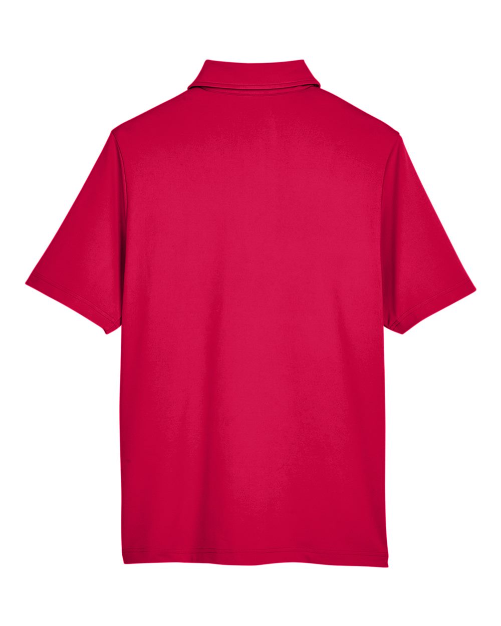 Rear View of Red Men's CrownLux Performance® Range Flex Polo - DG21