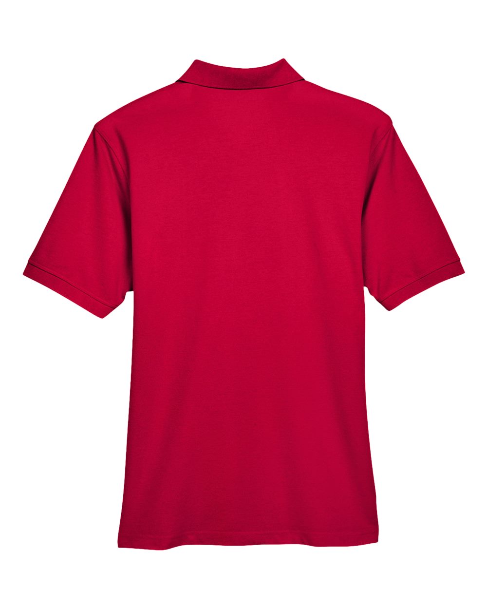 Rear View of Red Men's Easy Blend™ Polo - M265