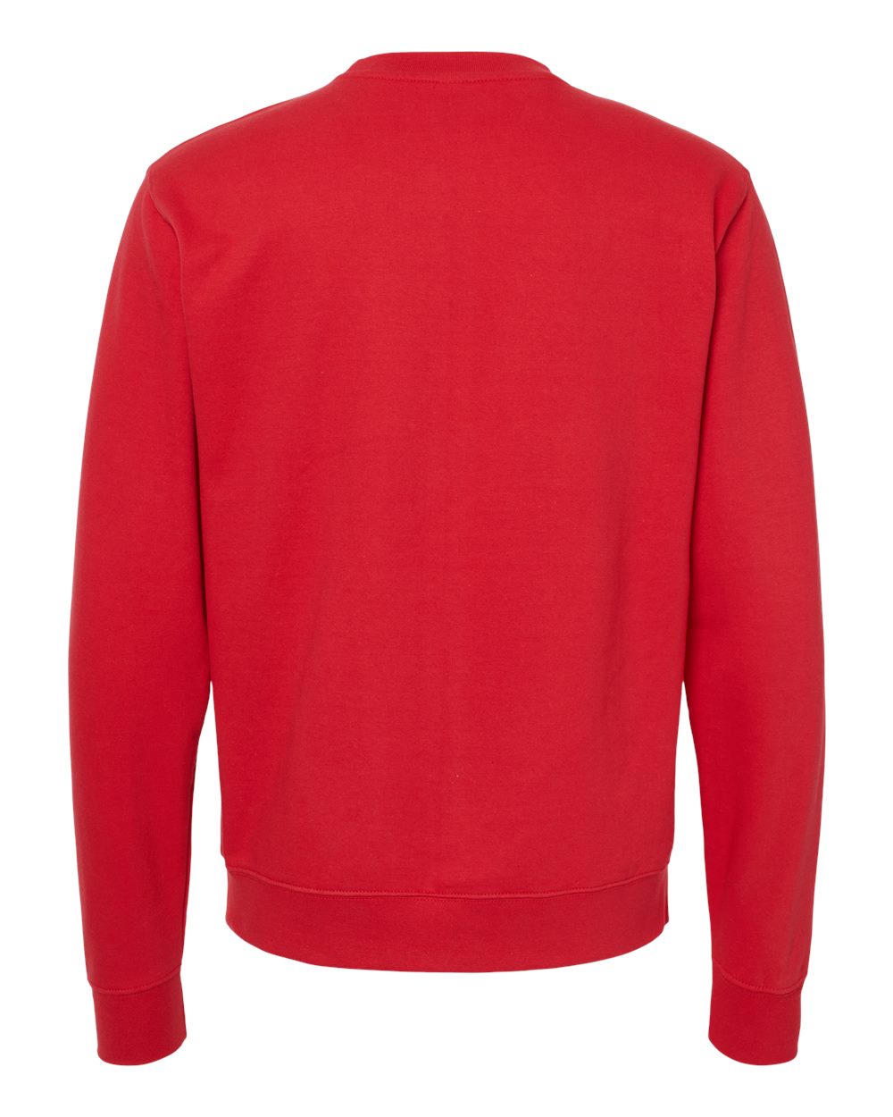 Rear View of Red Midweight Crewneck Sweatshirt - SS3000