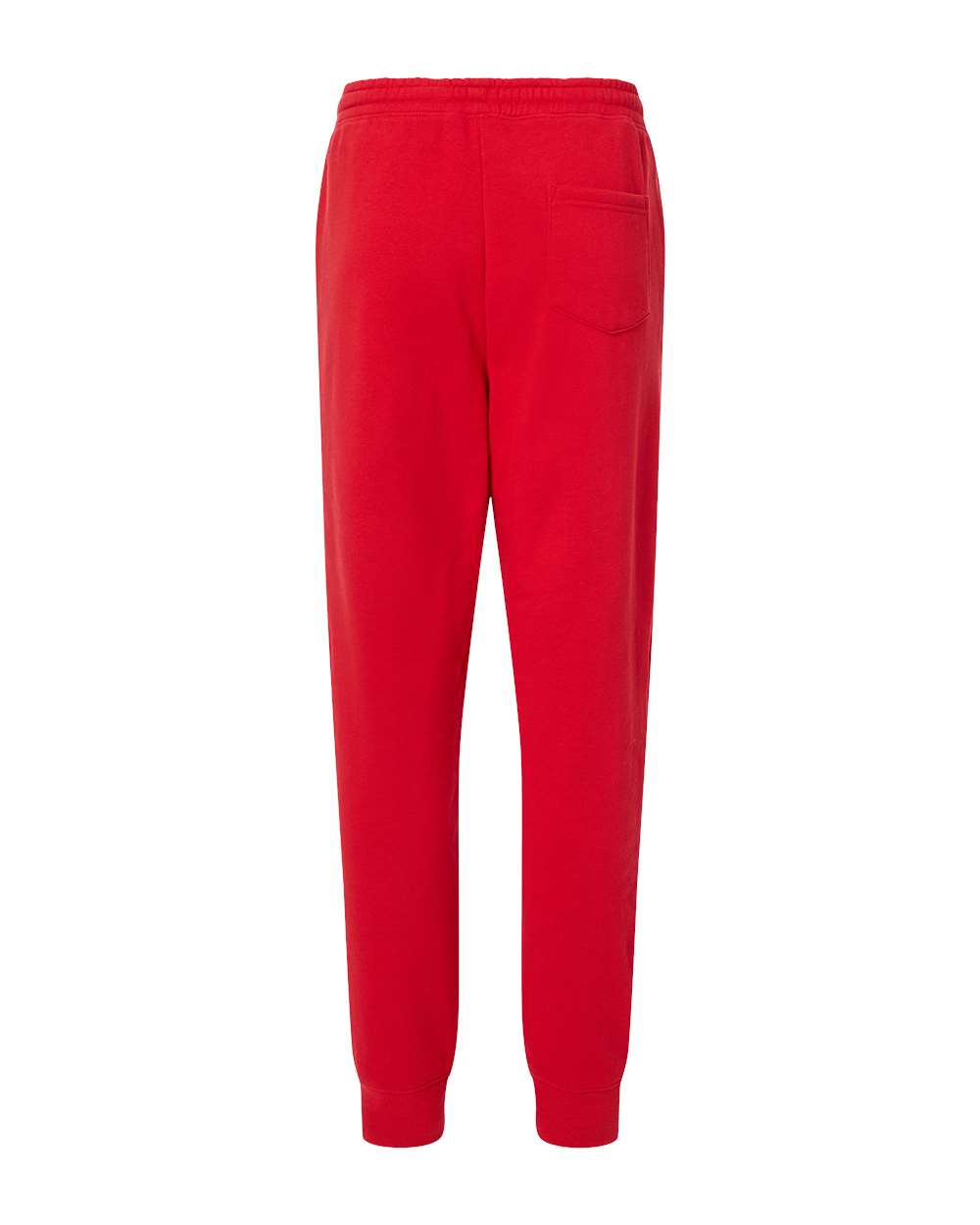 Rear View of Red Midweight Fleece Pants - IND20PNT
