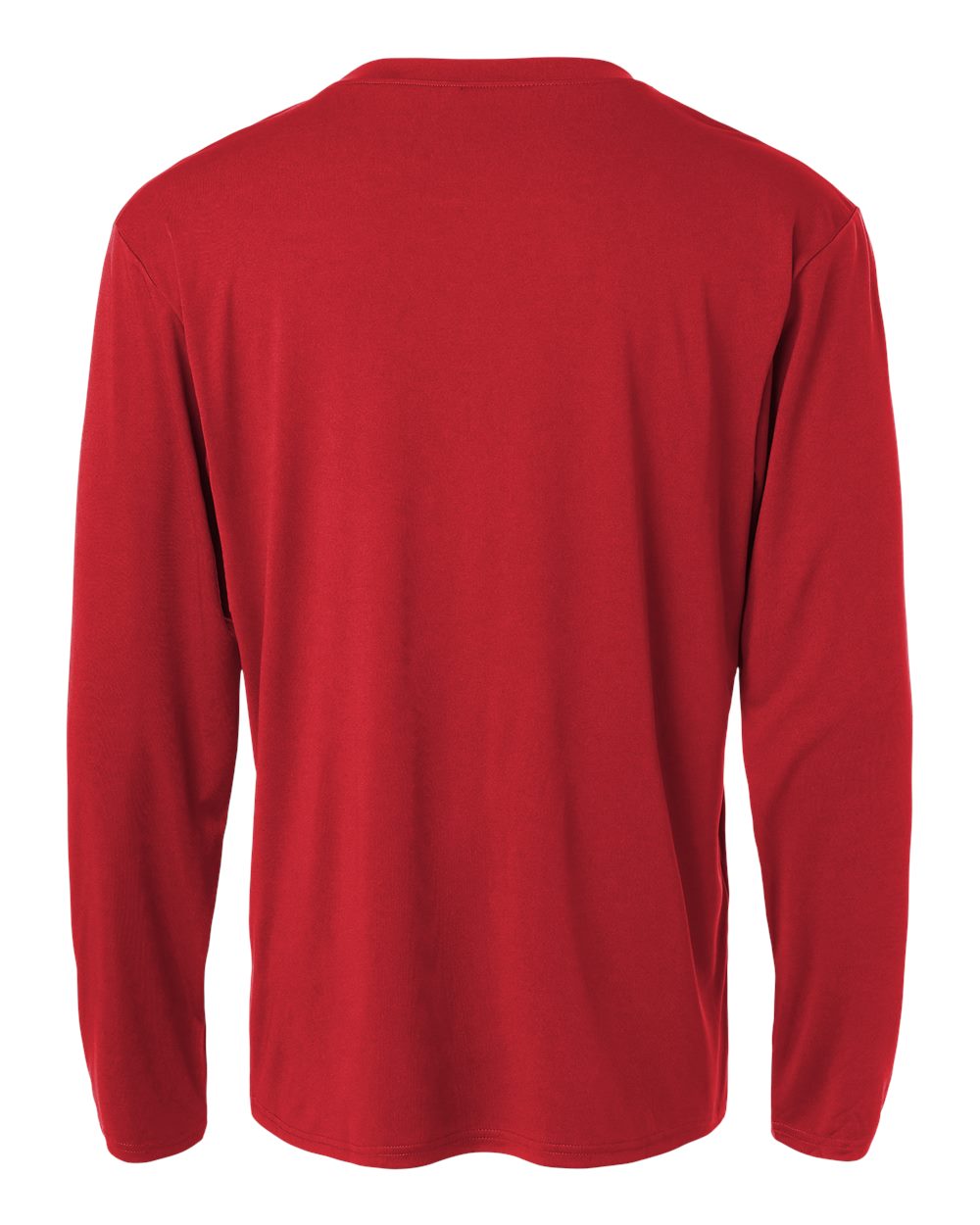 Rear View of Red Pro-Lock Performance Long Sleeve T-Shirt - 48400