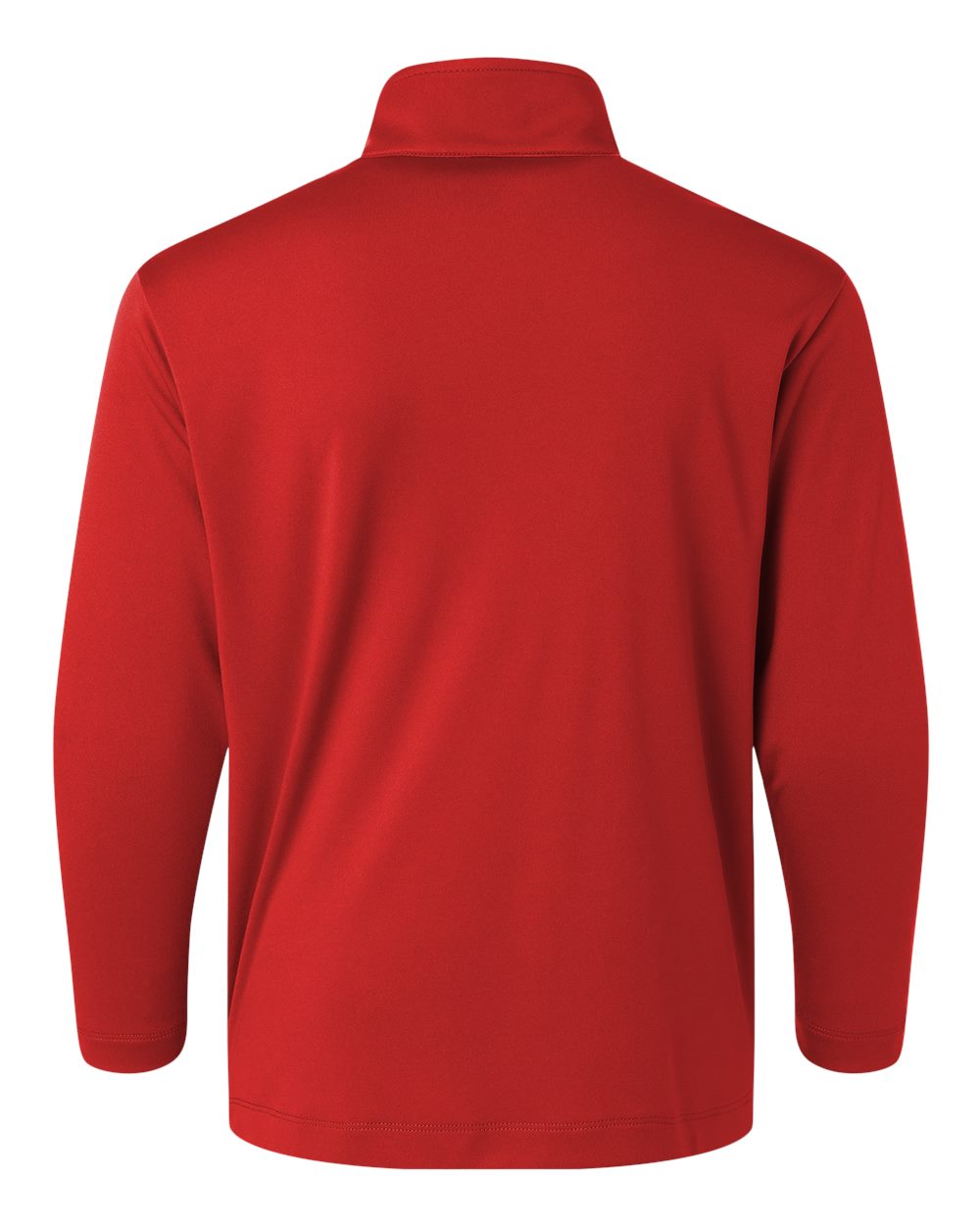 Rear View of Red Pro-Lock Youth Performance Quarter-Zip Pullover - 41870Y