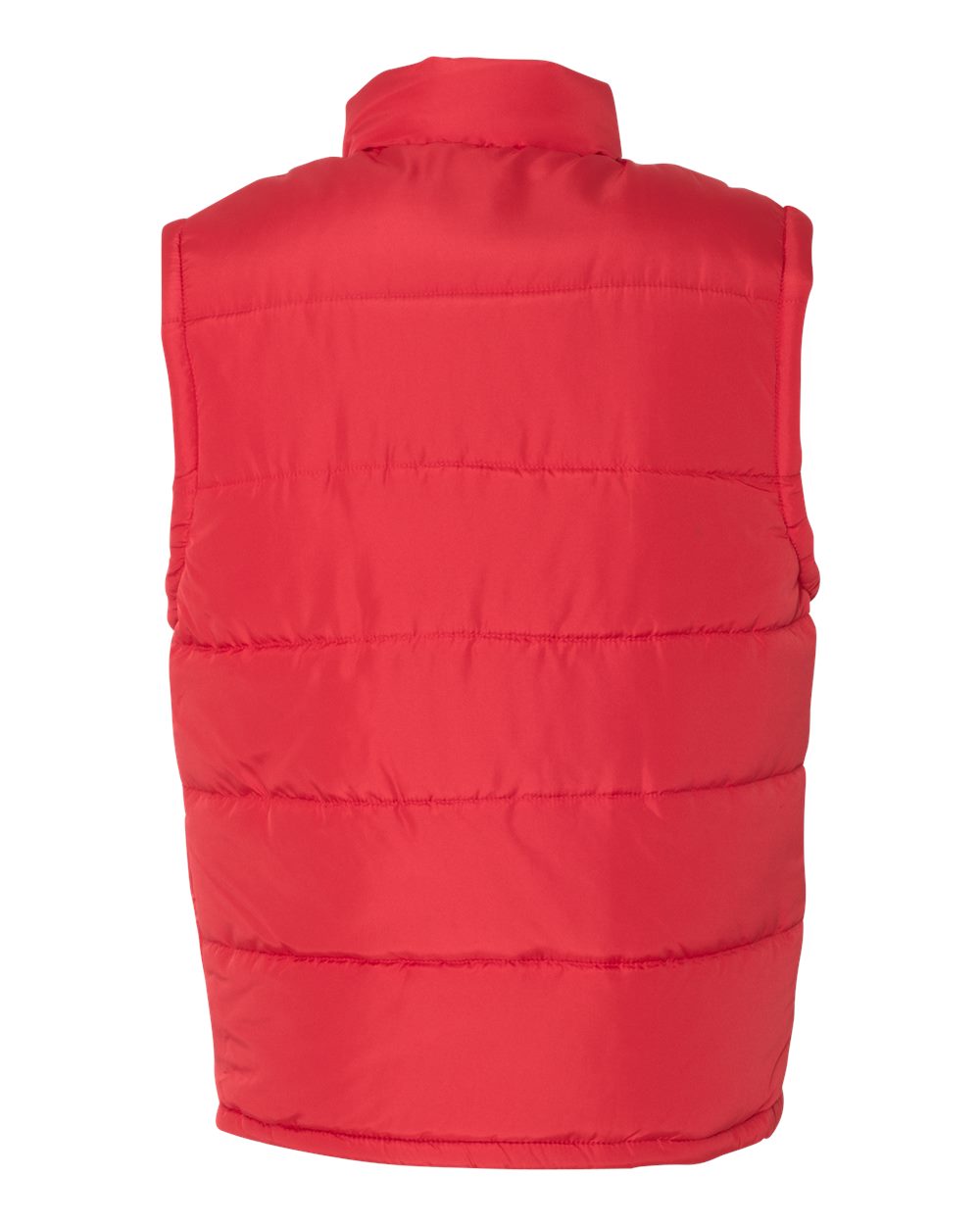 Rear View of Red Puffer Vest - 8700