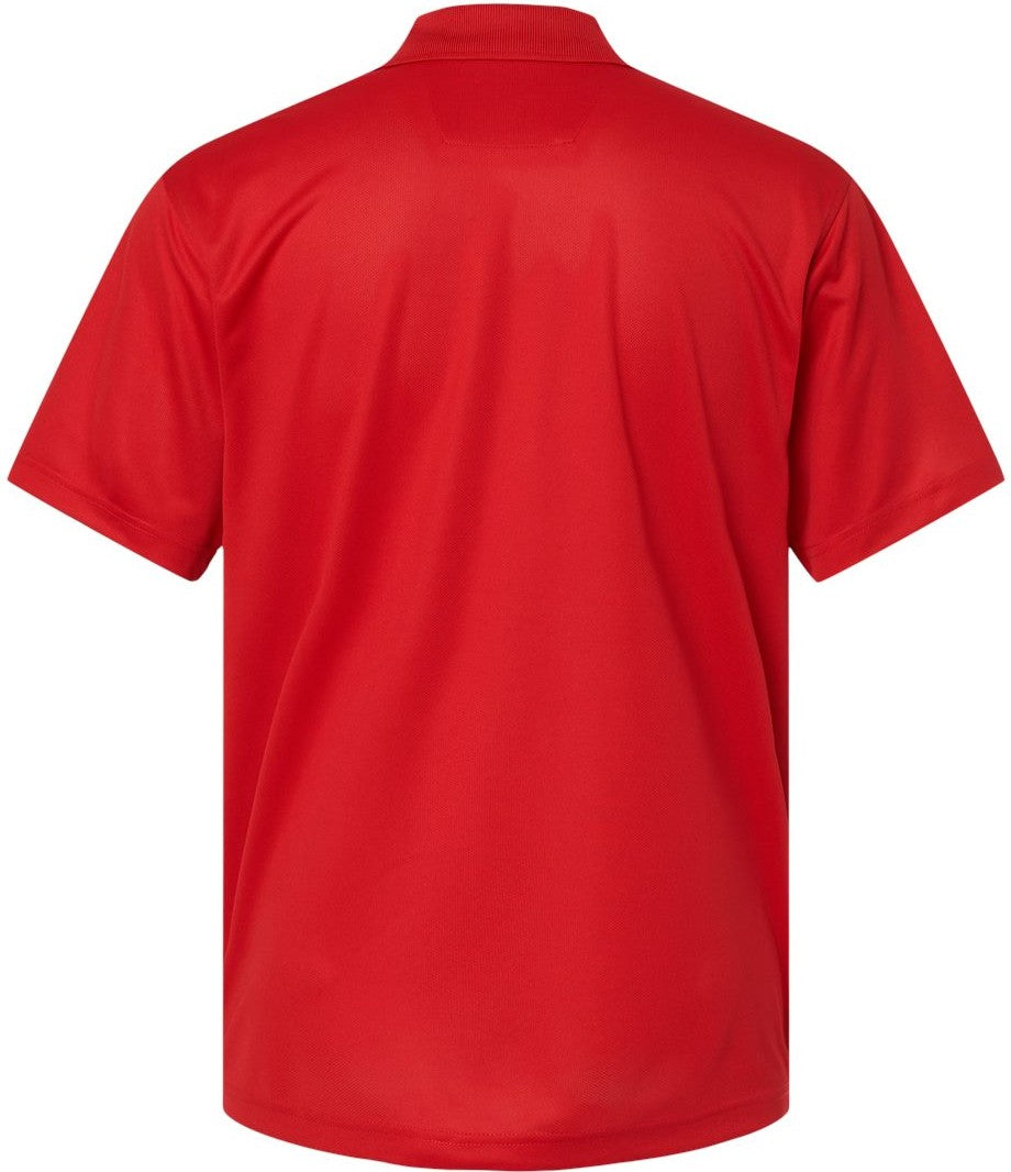 Rear View of Red Saratoga Performance Mini Mesh Polo - 100