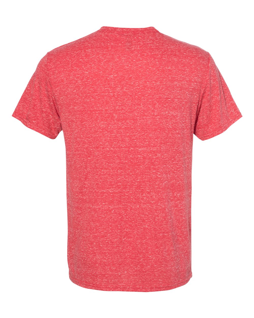 Rear View of Red Snow Heather Jersey T-Shirt - 88MR