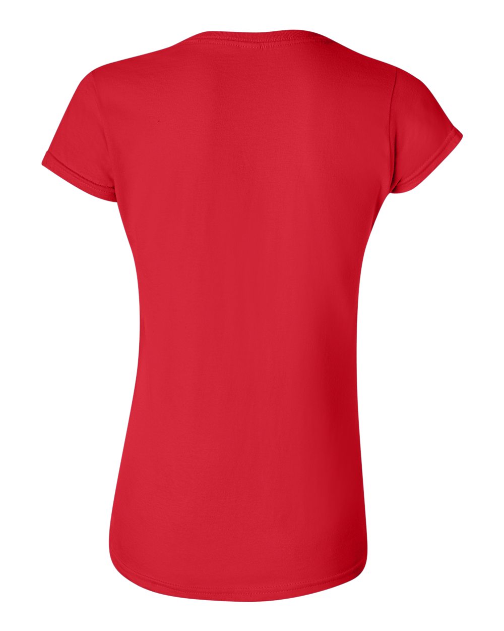 Rear View of Red Softstyle® Women’s T-Shirt - 64000L