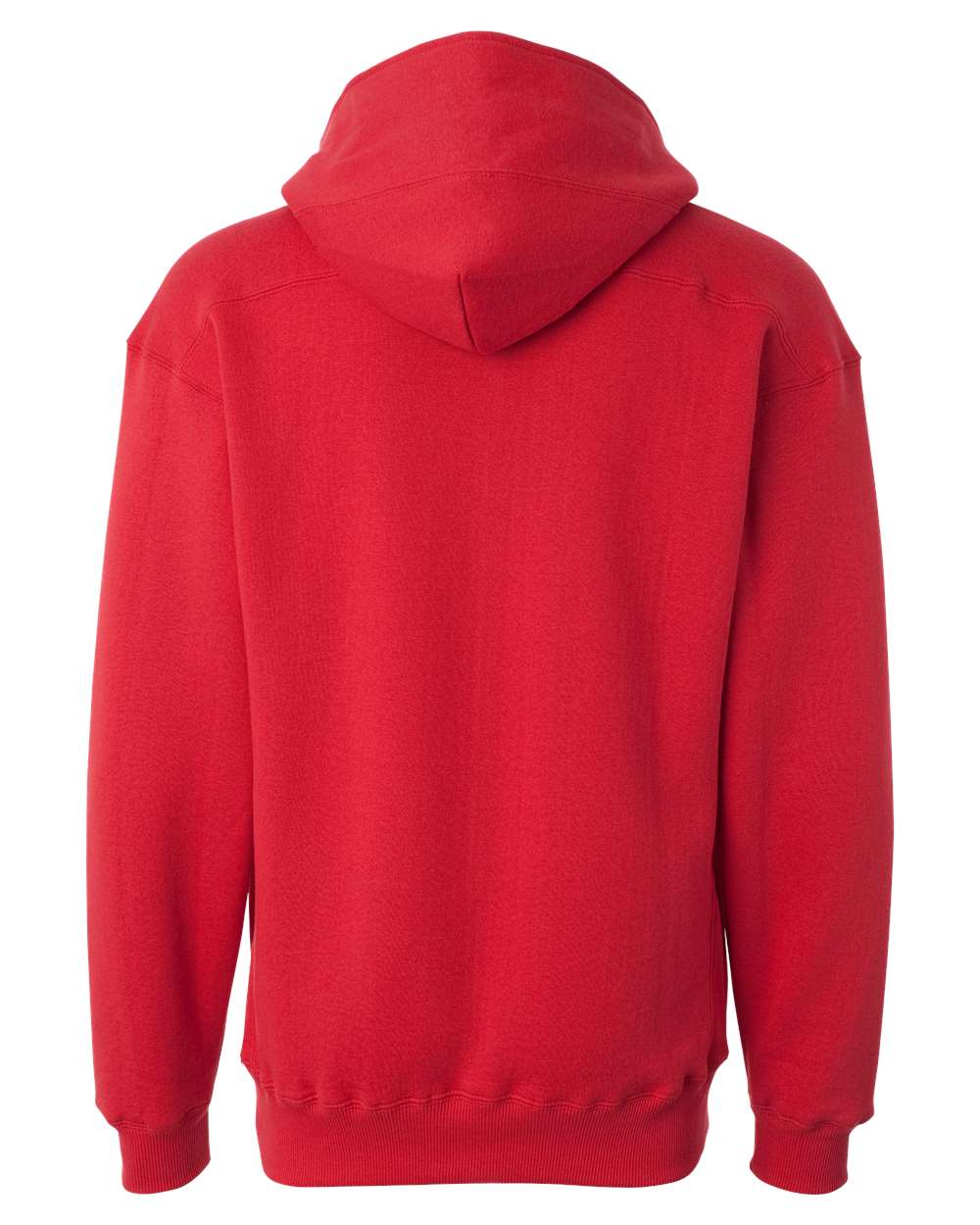 Rear View of Red Sport Lace Hooded Sweatshirt - 8830