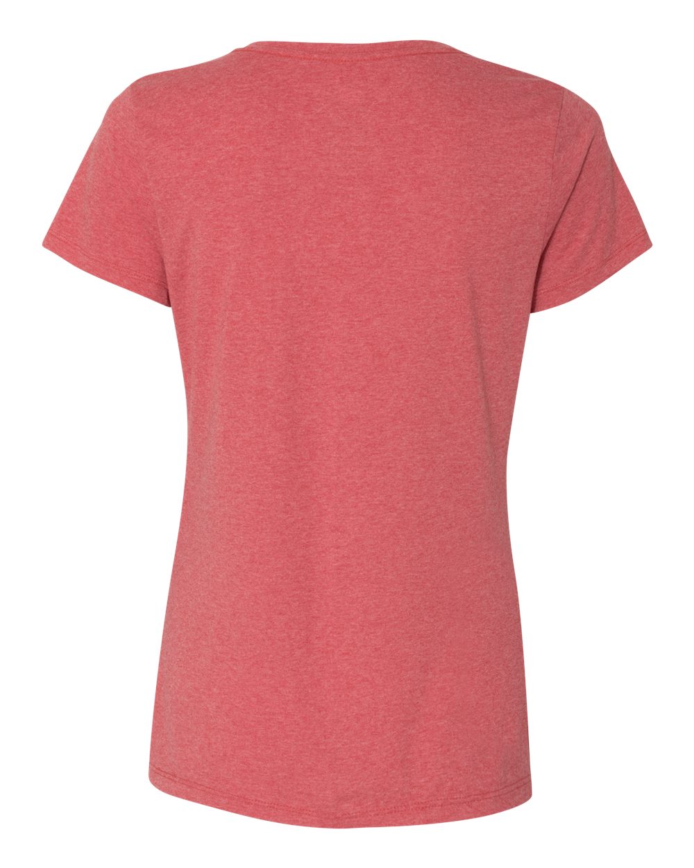 Rear View of Red Triblend Perfect-T Women’s Triblend V-Neck T-Shirt - 42VT