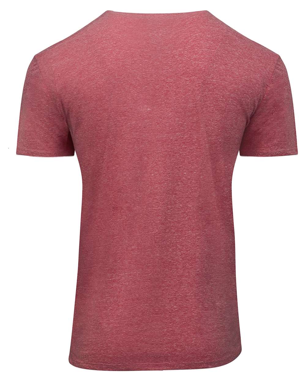 Rear View of Red Triblend Triblend Short-Sleeve T-Shirt - 102A