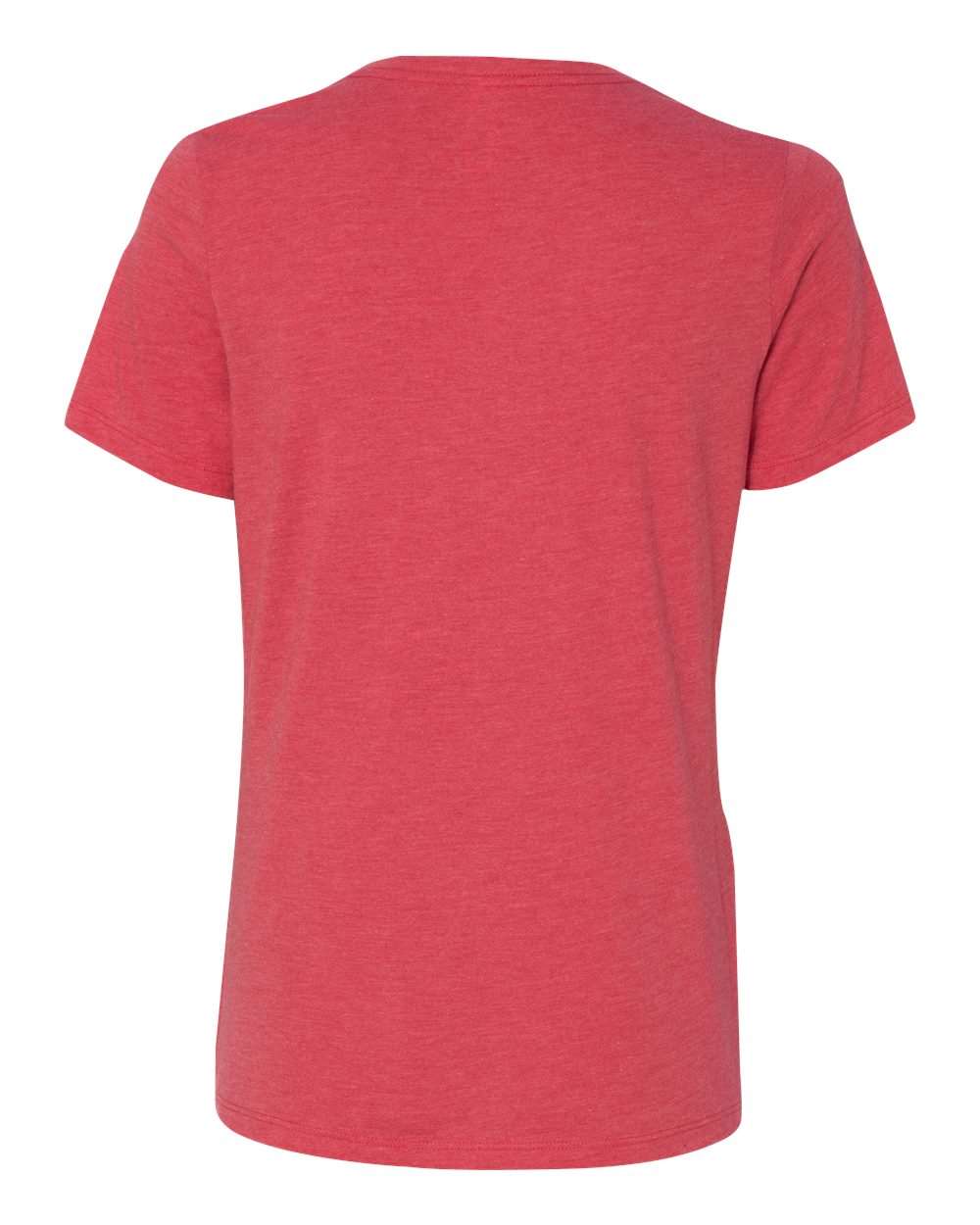 Rear View of Red Triblend Women’s Relaxed Fit Triblend Tee - 6413