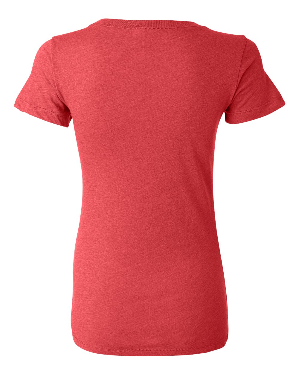 Rear View of Red Triblend Women's Triblend Tee - 8413