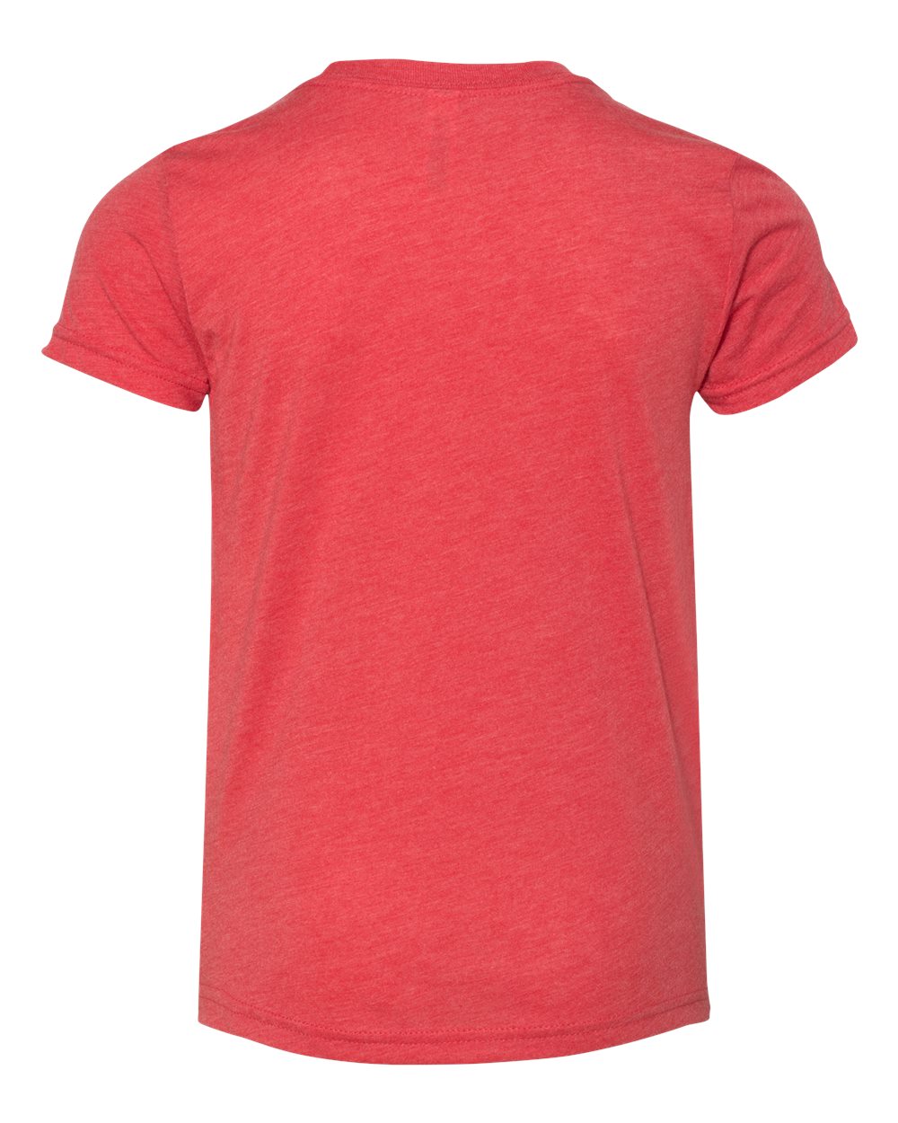 Rear View of Red Triblend Youth Triblend Tee - 3413Y
