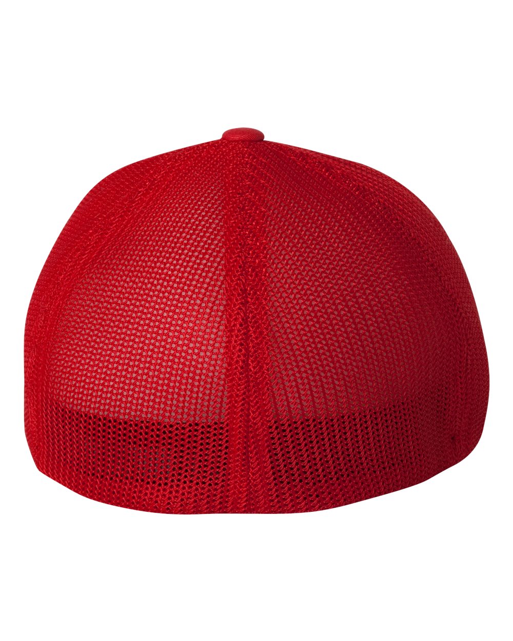 Rear View of Red Trucker Cap - 6511