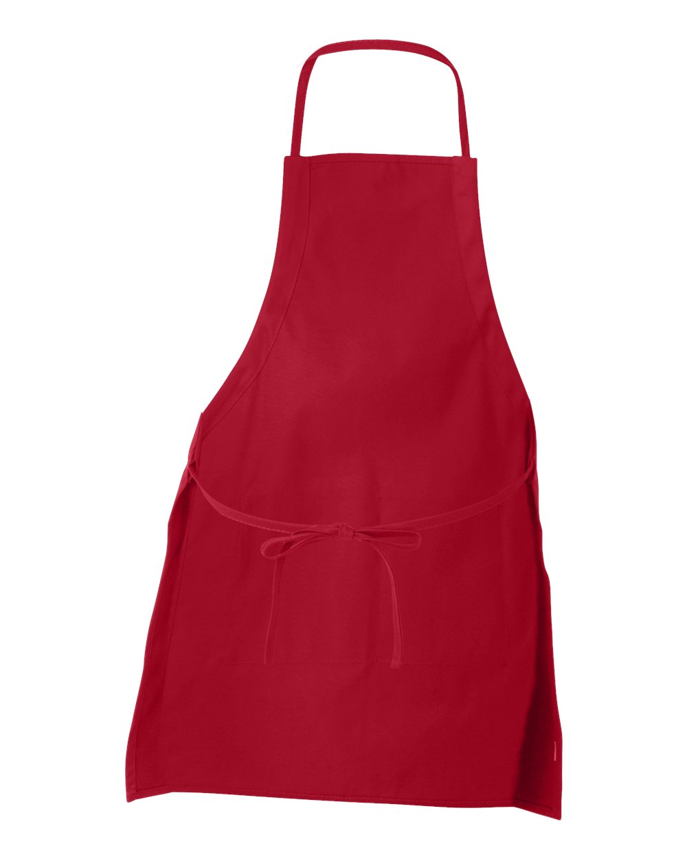 Rear View of Red Two-Pocket Butcher Apron - 5502