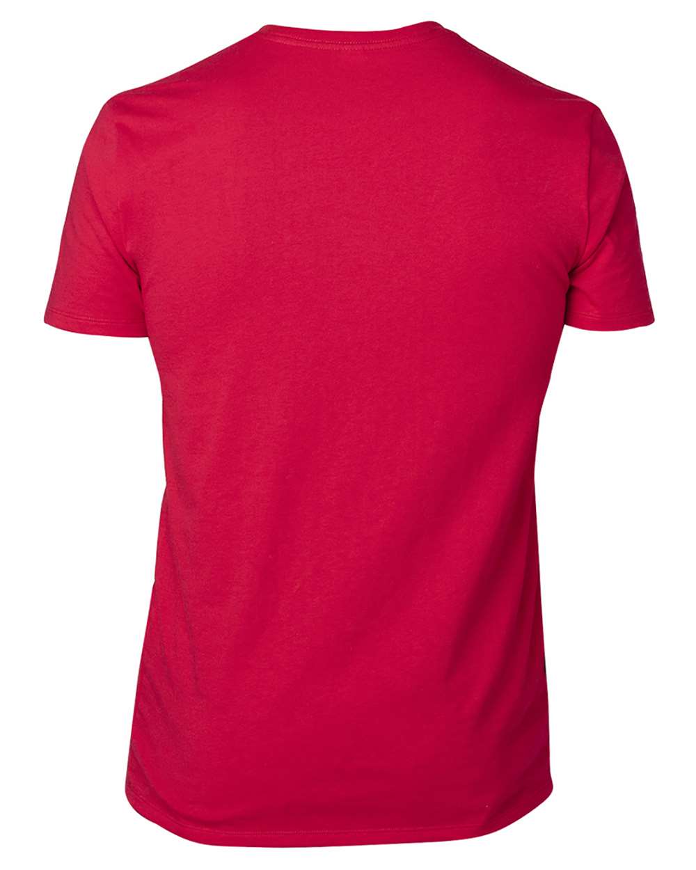 Rear View of Red Ultimate CVC T-Shirt - 100A